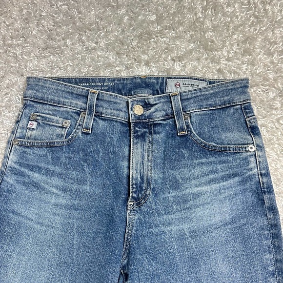 AG Adriano Goldschmied Farrah Skinny Ankle Highrise Jeans Blue Sz 27 - Picture 5 of 13